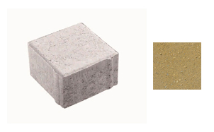 Плитка тротуарная, 100*100*40 мм, ЛА-Линия 3К.4, гладкая, желтый, завод Выбор